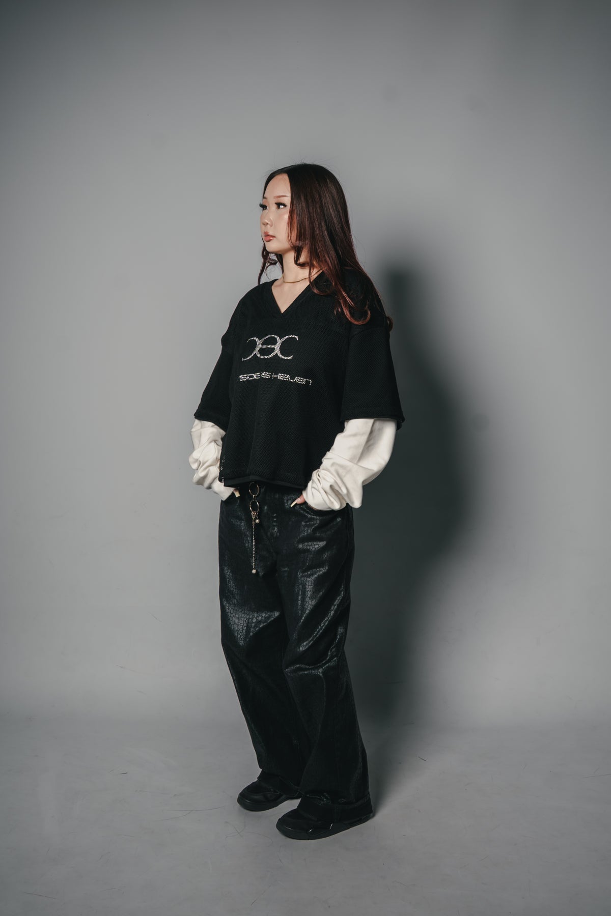 Void Black - Mesh Long sleeve T-shirt