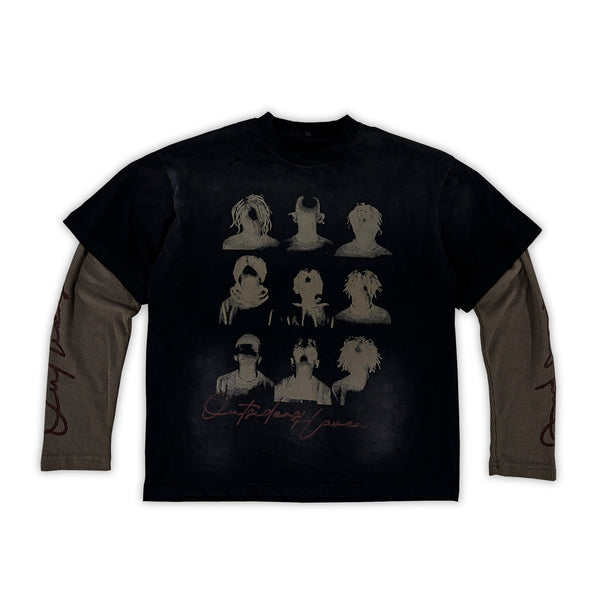 OUTLIERS DOUBLE-LAYERED LONG SLEEVE TEE
